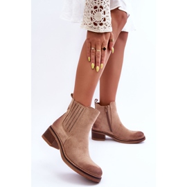 WS1 Bottes Classiques en Daim pour Femme Beige Metanassa 5