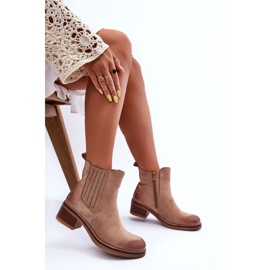 WS1 Bottes Classiques en Daim pour Femme Beige Metanassa 7