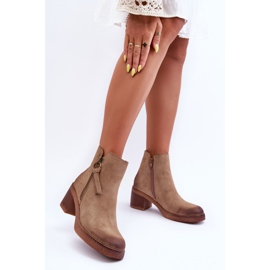 WS1 Bottes Femme Daim Classiques Beige Limoso 8
