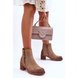 WS1 Bottes Femme Daim Classiques Beige Limoso 1