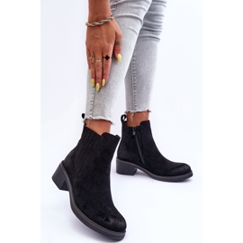 WS1 Bottes Classiques En Daim Pour Femme Noir Metanassa le noir 3