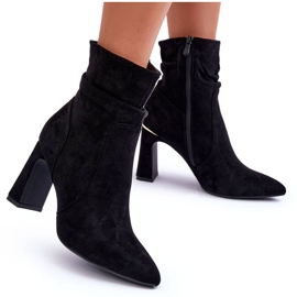 PG1 Bottes à talons en suède noir Mellamene le noir 11