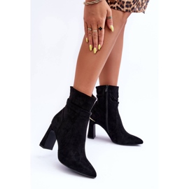 PG1 Bottes à talons en suède noir Mellamene le noir 4