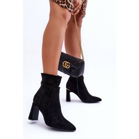 PG1 Bottes à talons en suède noir Mellamene le noir 5