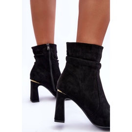PG1 Bottes à talons en suède noir Mellamene le noir 8
