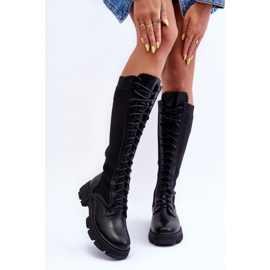 PS1 Bottines Chaussettes Plates Noir Itona 2