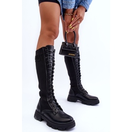 PS1 Bottines Chaussettes Plates Noir Itona le noir 4