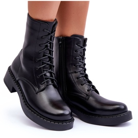 WS1 Bottes plates noires Aganne Worker le noir 9