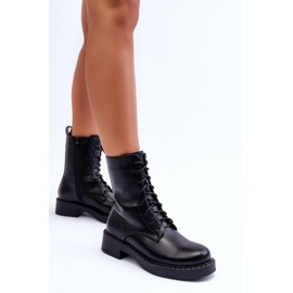 WS1 Bottes plates noires Aganne Worker le noir 6