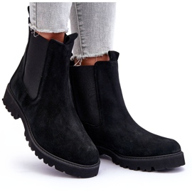 Bottines Jodhpur en Daim Noir Nicole 2672 le noir 8