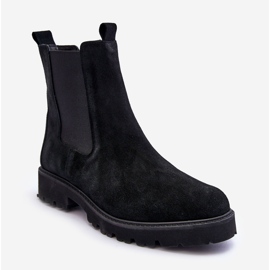 Bottines Jodhpur en Daim Noir Nicole 2672 le noir 1