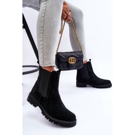 Bottines Jodhpur en Daim Noir Nicole 2672 le noir 7