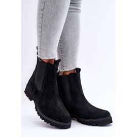 Bottines Jodhpur en Daim Noir Nicole 2672 le noir 2