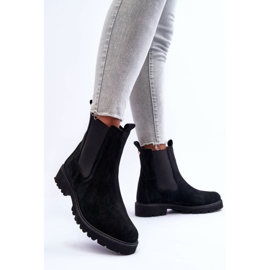Bottines Jodhpur en Daim Noir Nicole 2672 le noir 5