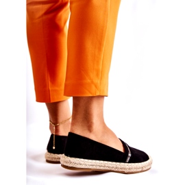 S.Barski Espadrilles à enfiler noires classiques pour femmes Cersei le noir 4