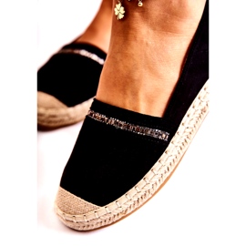 S.Barski Espadrilles à enfiler noires classiques pour femmes Cersei le noir 6