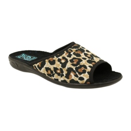 Adanex 16833 chaussons femme léopard le noir 1