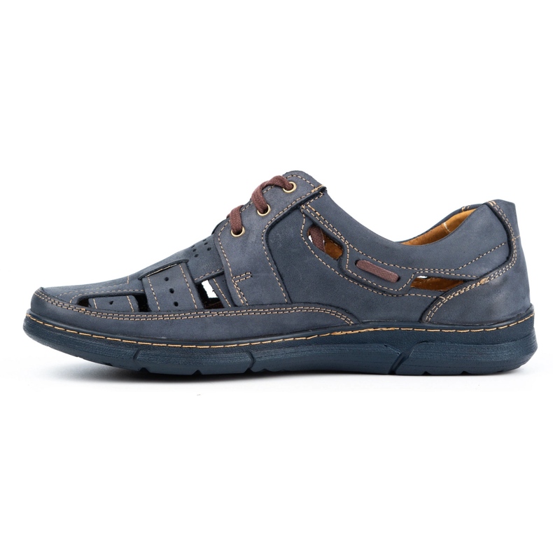 Olivier Chaussures d'été homme ajourées 600 bleu marine 1