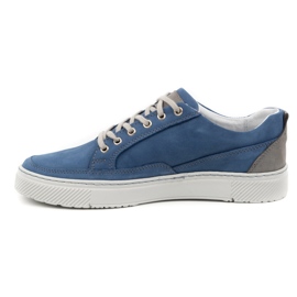 Olivier Chaussures Baskets en cuir pour homme 950MA bleu 1 Olivier Chaussures Baskets en cuir pour homme 950MA bleu 1