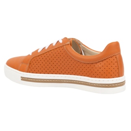 WASAK Chaussures femme baskets en cuir 0675W orange 1