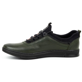 Polbut Chaussures décontractées en cuir pour hommes K24 vert 1