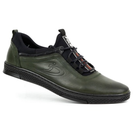 Polbut Chaussures décontractées en cuir pour hommes K24 vert 2