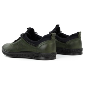 Polbut Chaussures décontractées en cuir pour hommes K24 vert 6