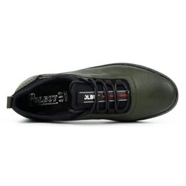Polbut Chaussures décontractées en cuir pour hommes K24 vert 8