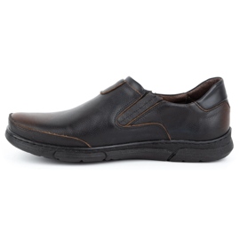 Polbut Mocassins à enfiler pour hommes J51 kabir noir 1