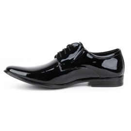 Olivier Chaussures habillées homme cuir verni 304LU noir 1