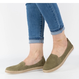 WASAK Chaussures femme espadrilles en cuir 0646W vert 5