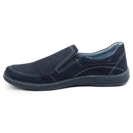 Olivier Mocassins homme cuir 943MA bleu marine 1