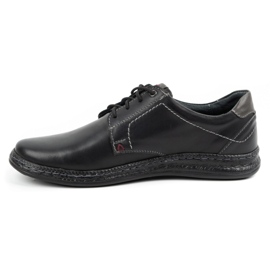 Olivier Chaussures décontractées en cuir pour hommes 930MA noir le noir 1