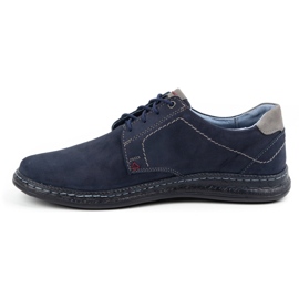 Olivier Chaussures casual cuir homme 930MA bleu marine 1