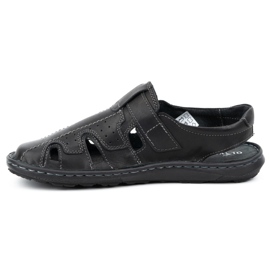 Olivier Sandales cuir été homme 678MA noir le noir 1