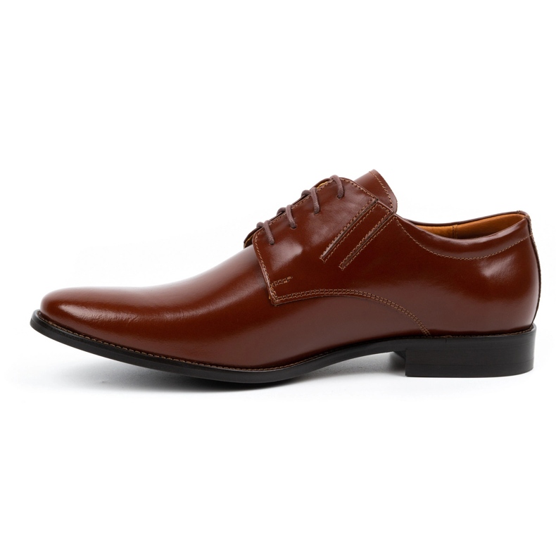 Olivier Chaussures habillées en cuir homme 480 cuir verni marron brun 1