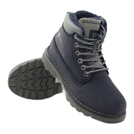 DK Bottes de randonnée d'hiver avec fermeture éclair 75009 bleu marine gris 3