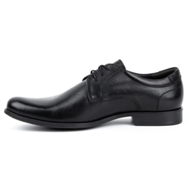Kampol Chaussures élégantes en cuir pour hommes 344KAM noir le noir 1