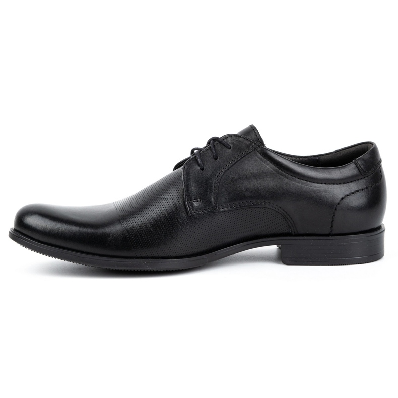 Kampol Chaussures élégantes en cuir pour hommes 344KAM noir 1
