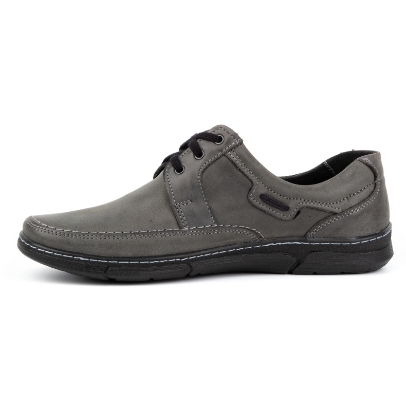 Olivier Chaussures en cuir à lacets pour hommes 60K gris 1