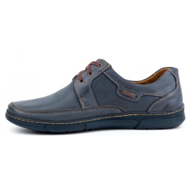Olivier Chaussures homme en cuir à lacets 60K bleu marine 1