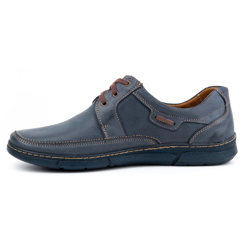 Olivier Chaussures homme en cuir à lacets 60K bleu marine 1
