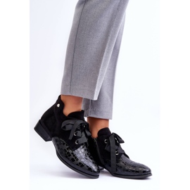 PD1 Escarpins à lacets pour femmes Noir Meroni le noir 1