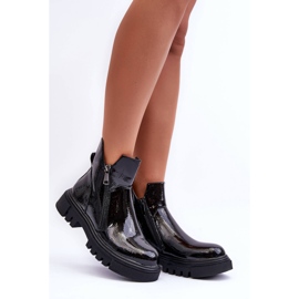Bottes Vernies Sur Plateforme Et Talons Plats Noir Seah le noir 1 Bottes Vernies Sur Plateforme Et Talons Plats Noir Seah le noir 1