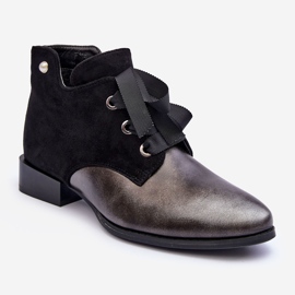 Escarpins à lacets pour femmes Noir Meroni le noir 1