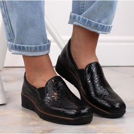Chaussures confortables Rieker W RKR166C crocodile noir 3