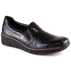 Chaussures confortables Rieker W RKR166C crocodile noir 5