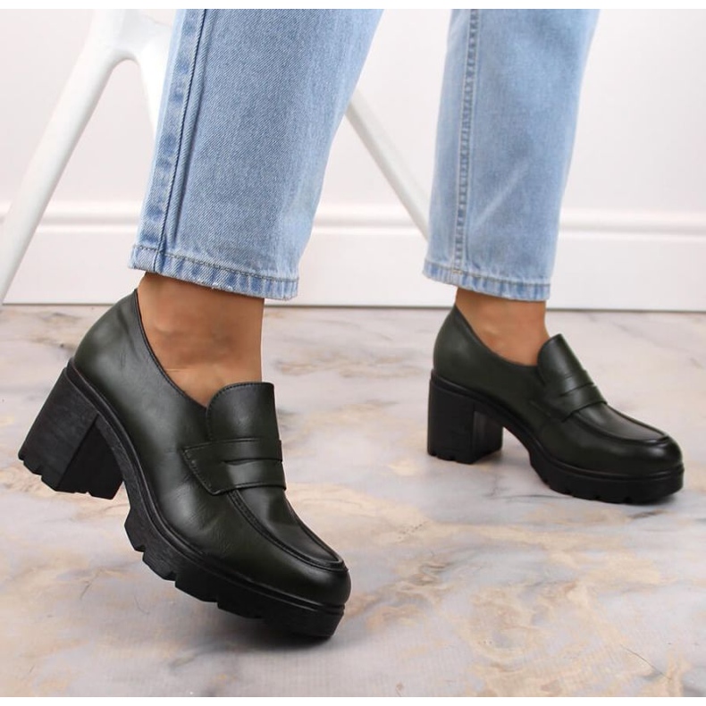 Chaussures sur le poteau Potocki W WOL166B vert 2