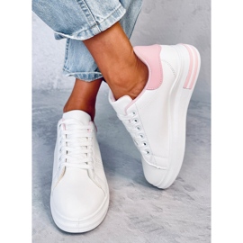 Maes Baskets compensées roses blanche 1
