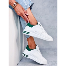 Maes baskets compensées vertes blanche 5